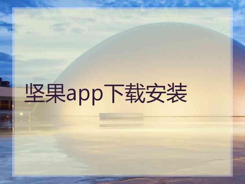 坚果app下载安装