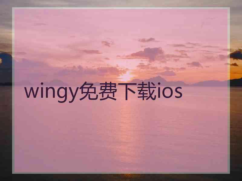 wingy免费下载ios