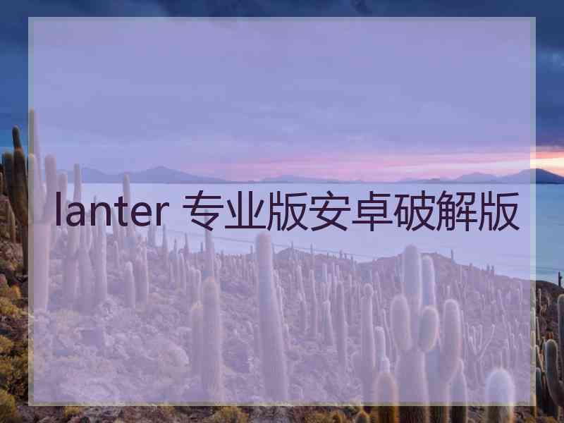 lanter 专业版安卓破解版