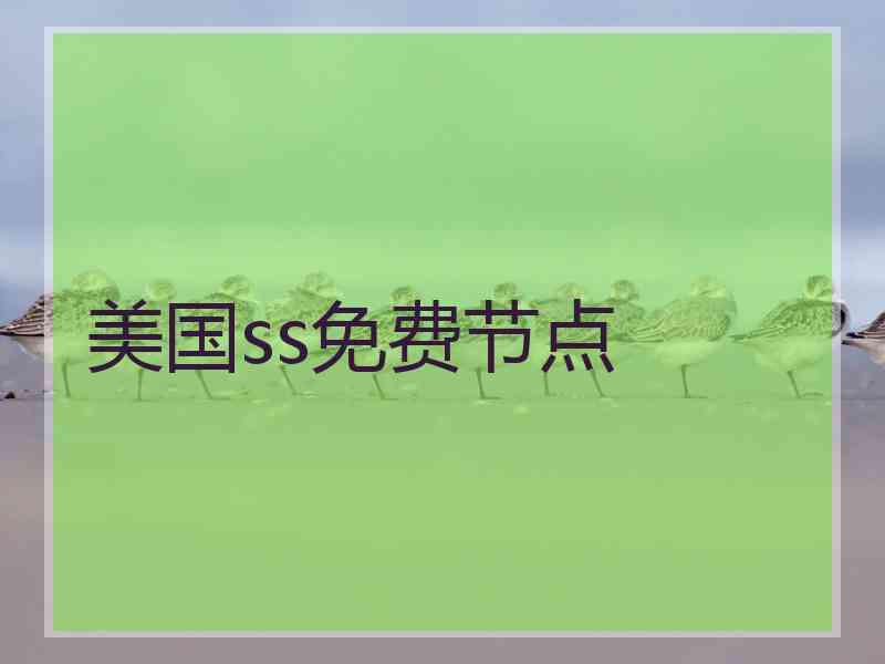 美国ss免费节点