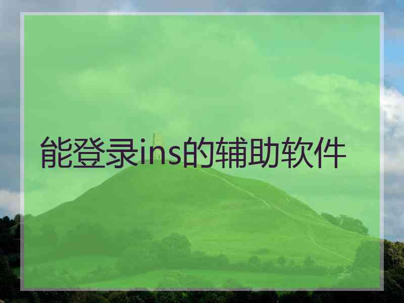 能登录ins的辅助软件