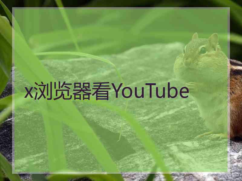 x浏览器看YouTube