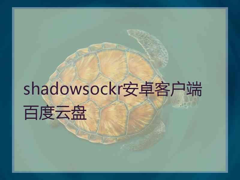 shadowsockr安卓客户端百度云盘