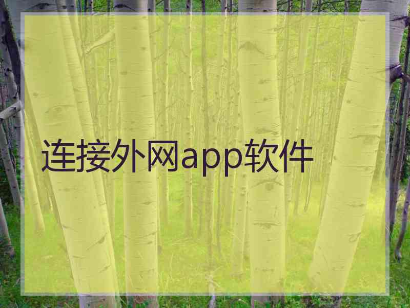 连接外网app软件