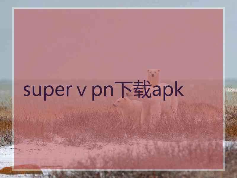 superⅴpn下载apk