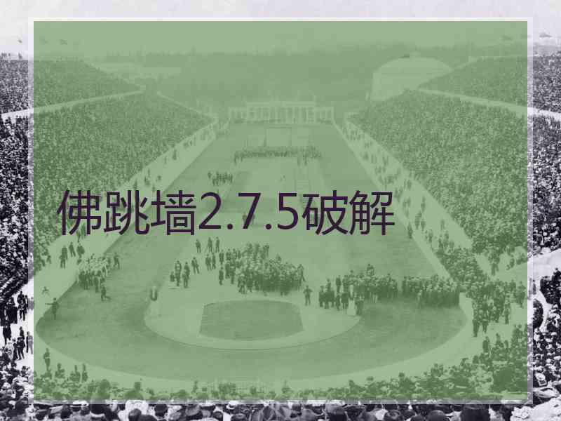 佛跳墙2.7.5破解