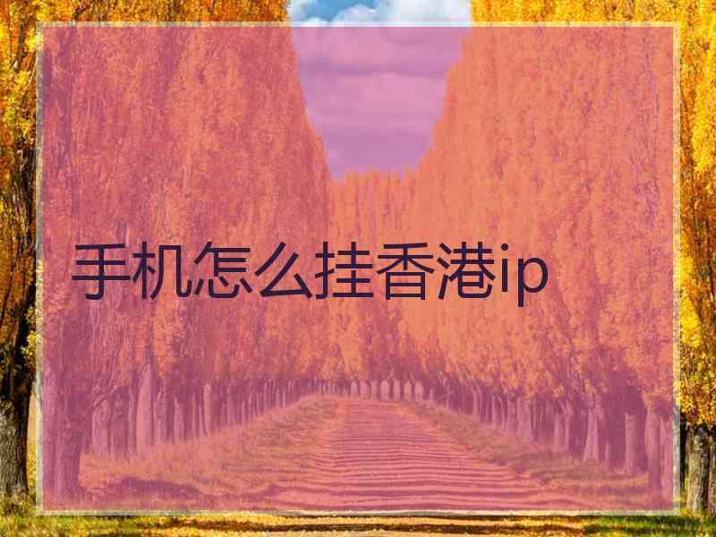 手机怎么挂香港ip