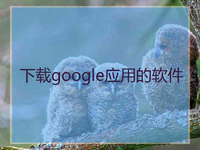 下载google应用的软件