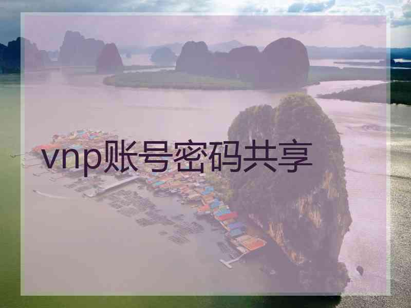 vnp账号密码共享