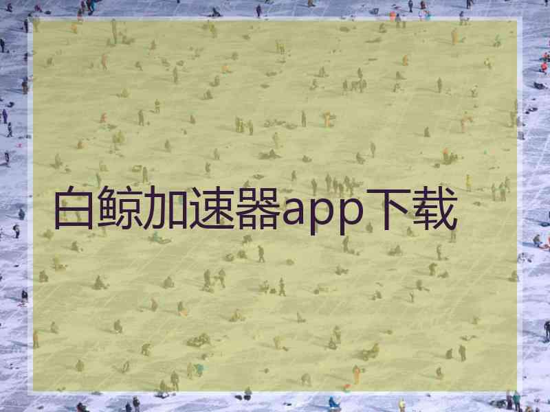 白鲸加速器app下载