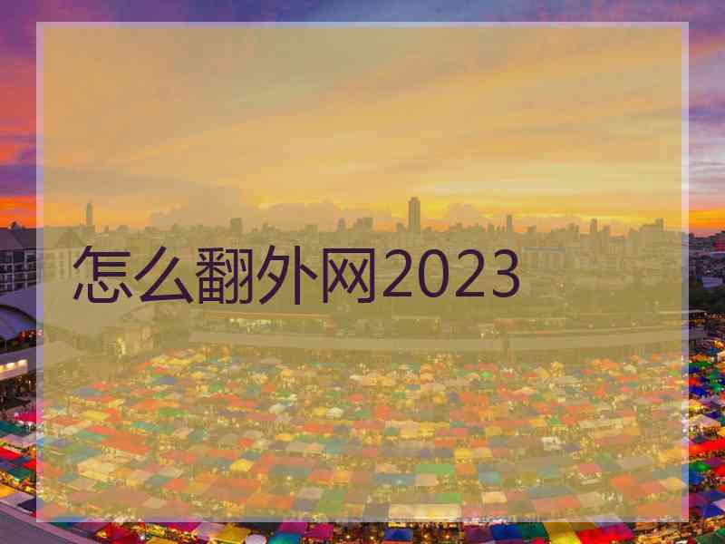 怎么翻外网2023