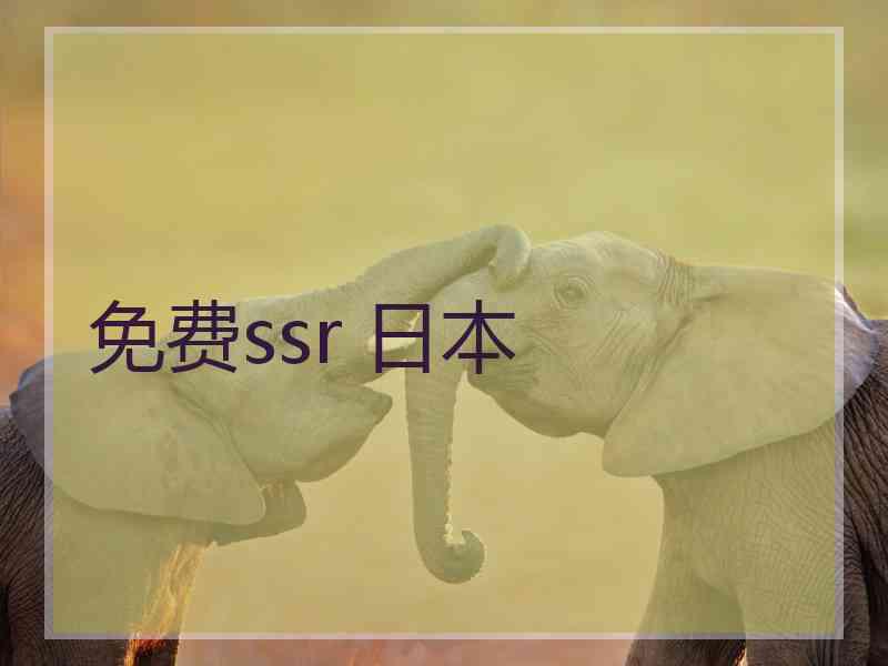 免费ssr 日本