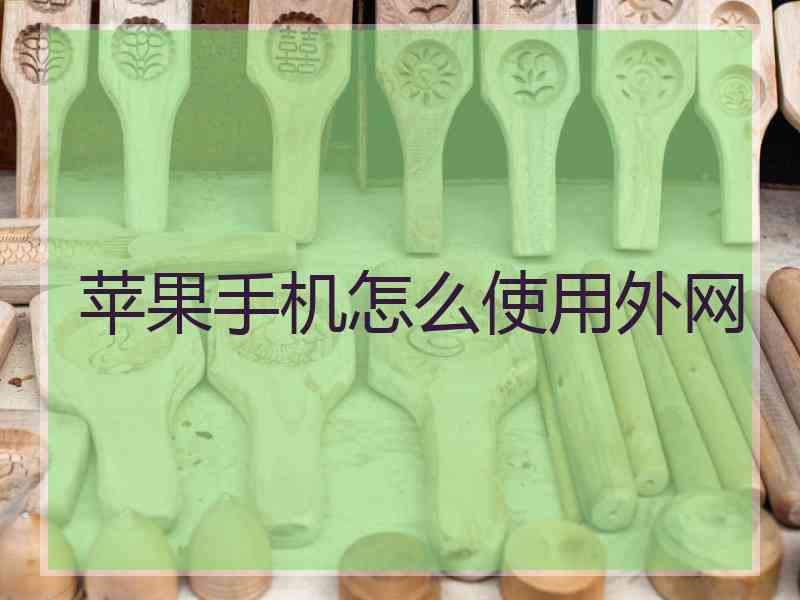 苹果手机怎么使用外网