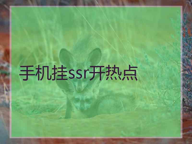 手机挂ssr开热点