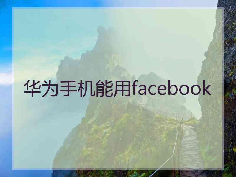 华为手机能用facebook