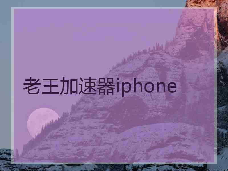 老王加速器iphone