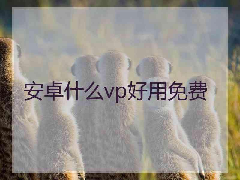 安卓什么vp好用免费