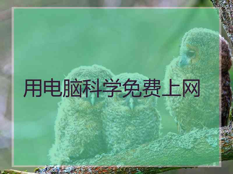 用电脑科学免费上网