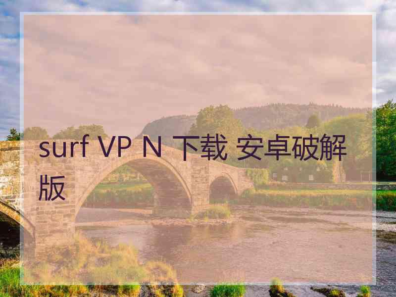 surf VP N 下载 安卓破解版