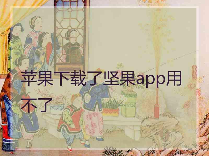 苹果下载了坚果app用不了