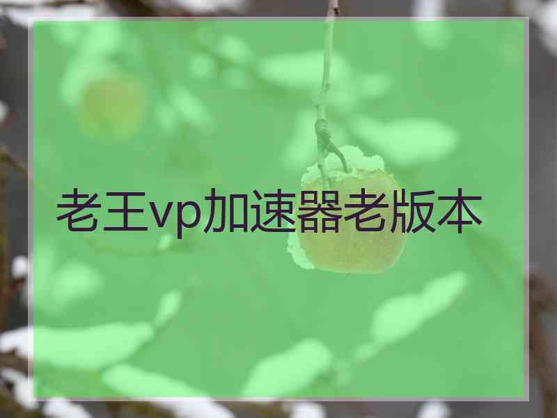 老王vp加速器老版本