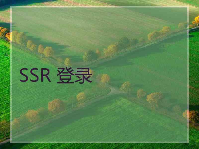 SSR 登录