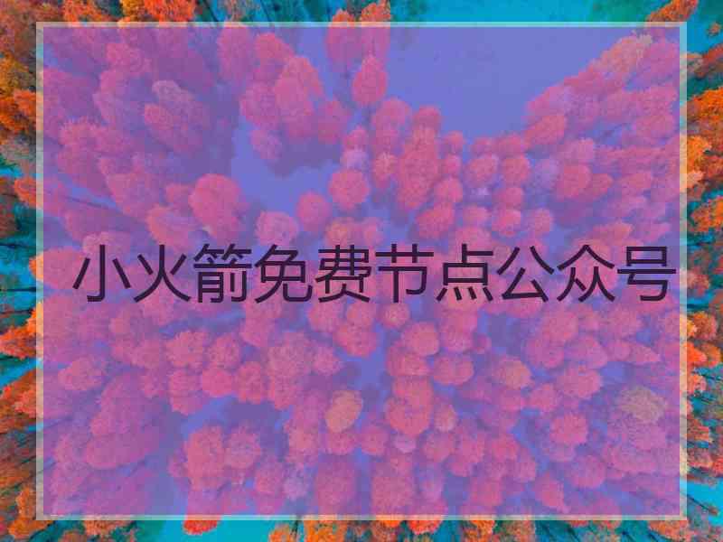 小火箭免费节点公众号