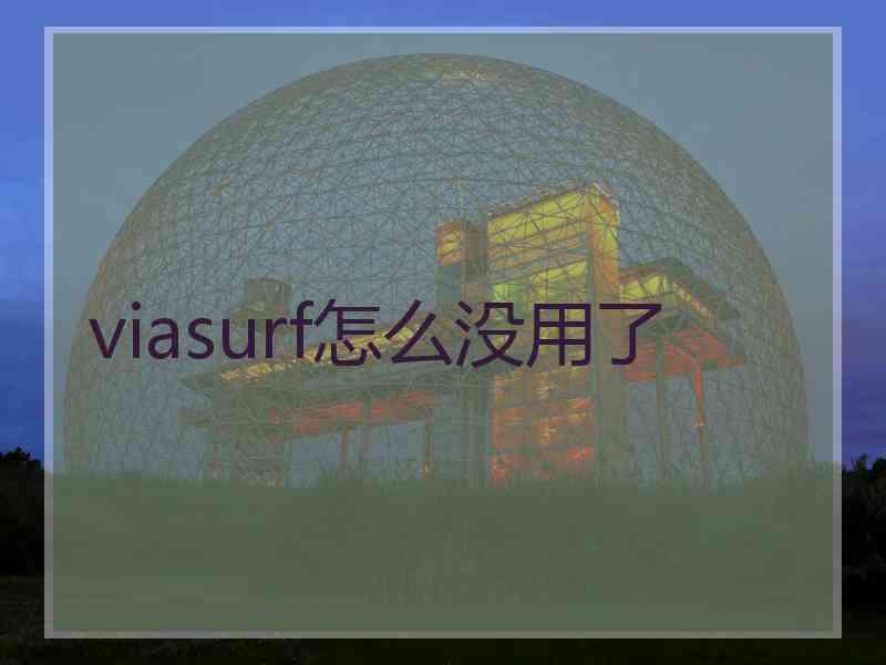 viasurf怎么没用了