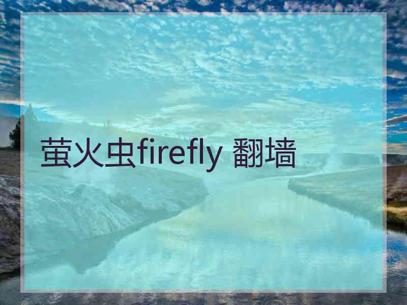 萤火虫firefly 翻墙