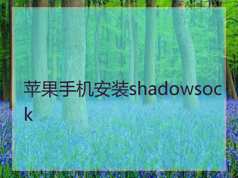 苹果手机安装shadowsock