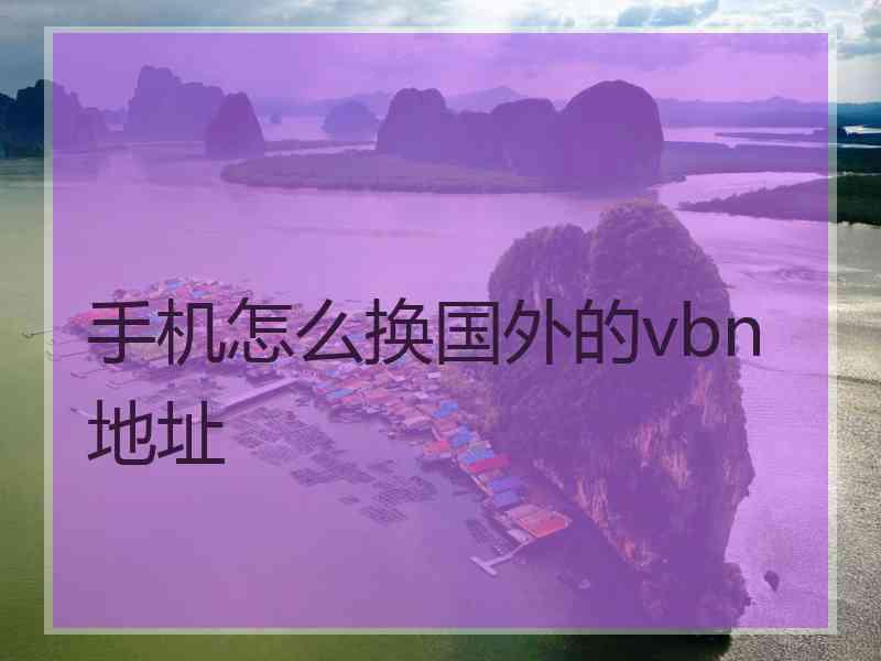 手机怎么换国外的vbn地址