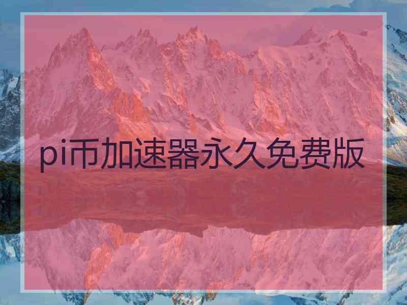 pi币加速器永久免费版