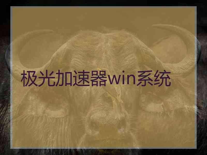 极光加速器win系统