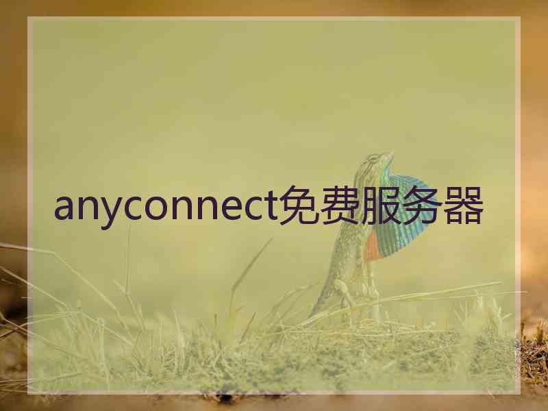 anyconnect免费服务器