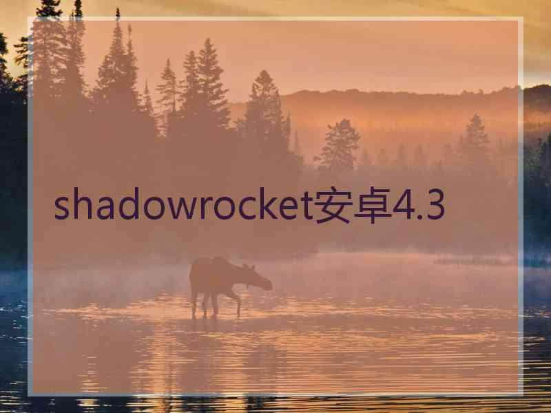 shadowrocket安卓4.3