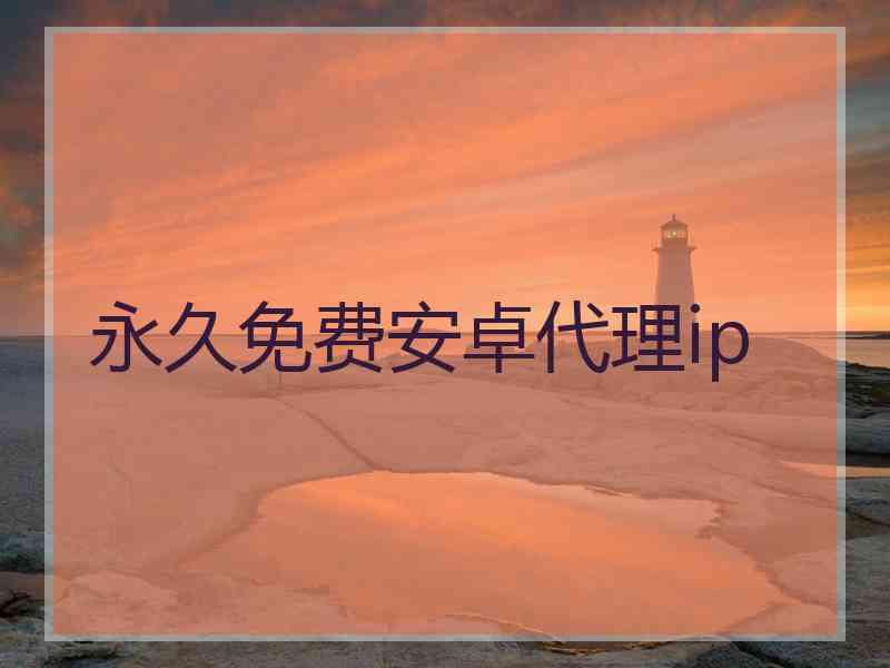 永久免费安卓代理ip