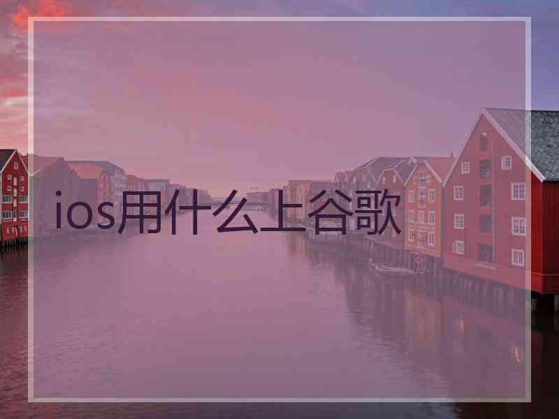 ios用什么上谷歌